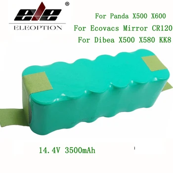 

ELEOPTION 14.4V 3500mAh Ni-MH Battery For Panda X500 X600 For Ecovacs Mirror CR120 For Dibea X500 X580 KK8 Vacuum Cleaner