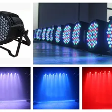 6 шт./лот+ кейс, светодиодный параболический алюминизированный отражатель 54x3 W RGBW par64 сценический свет rgb dmx