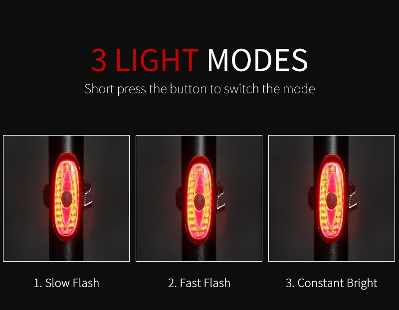 Discount Smart Taillight For Bicycle AUTO ON/OFF Brake Bike Bicycle Light USB Rechargeable LED Cycling Lamp Flashlight Bicycle Rear Light 5