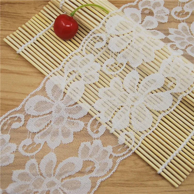 

100mm Polyester Lace Trim White Fabric Sewing Accessories Cloth Wedding Dress Decoration Ribbon Craft Supplies 150yards L966