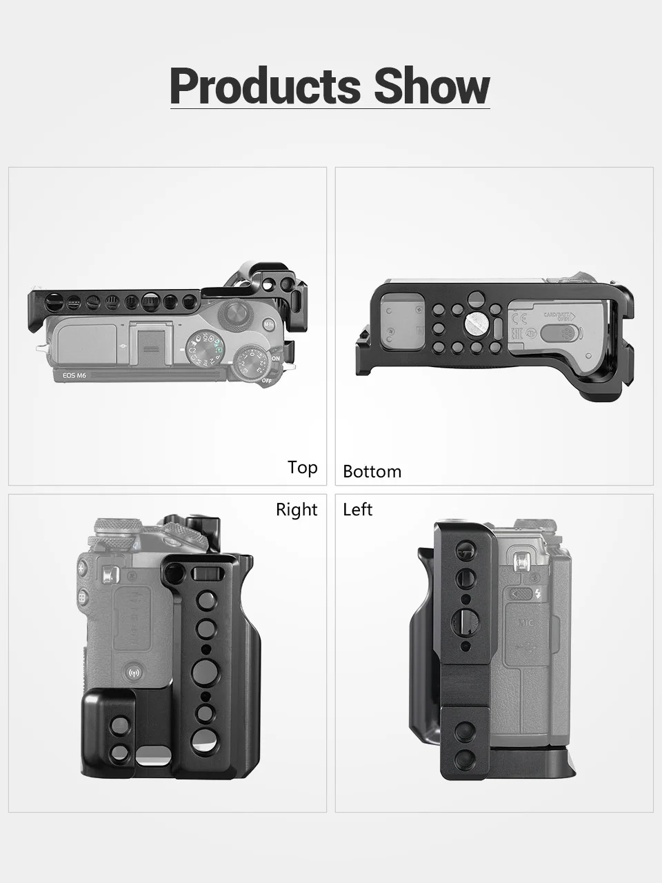 SmallRig для Canon EOS M3 и M6 клетка с холодным башмаком+ Rail NATO+ Встроенный Arca Swiss QR Plate-2130