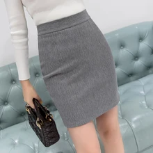 2021 New Fashion Office Lady Pencil Skirt Spring Summer Elegant High Waist Package Hip Skirts Womens Formal Short Skirt