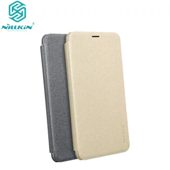 

10pcs/lot Wholesale NILLKIN Sparkle Leather Case huawei honor 7c PU leather flip cover HUAWEI Honor 7C Play With Retail Package