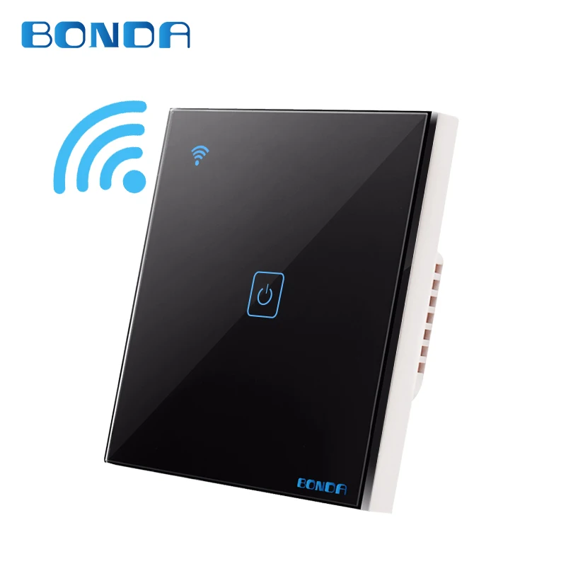 BONDA стандарт ЕС 1/2/3 банды WiFi сенсорный выключатель умный настенный одинарная