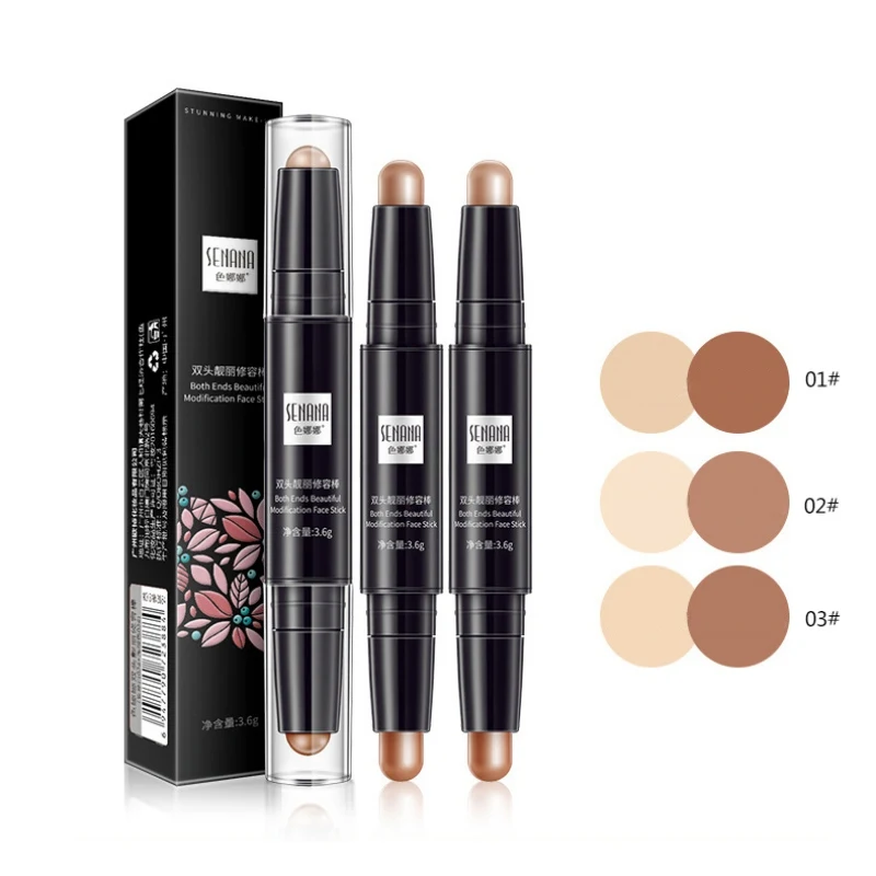2019 Double-Headed Repairing Bar Concealer Repairing Three-Dimensional Shadow High-Light Concealer Stick Repair Pen Cosmetics 2019 Double-Headed Repairing Bar Concealer Repairing Three-Dimensional Shadow High-Light Concealer Stick Repair Pen Cosmetics