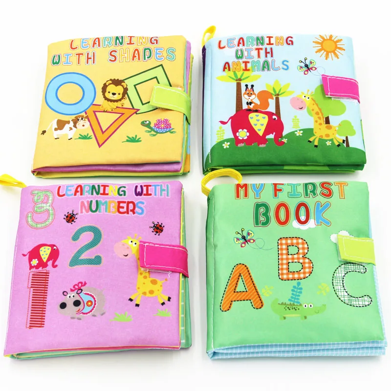 4 стиля детские игрушки книжки из мягкой ткани звук шелеста детские развивающие погремушка в коляску игрушка новорожденная кроватка детские игрушки 0-36 месяцев