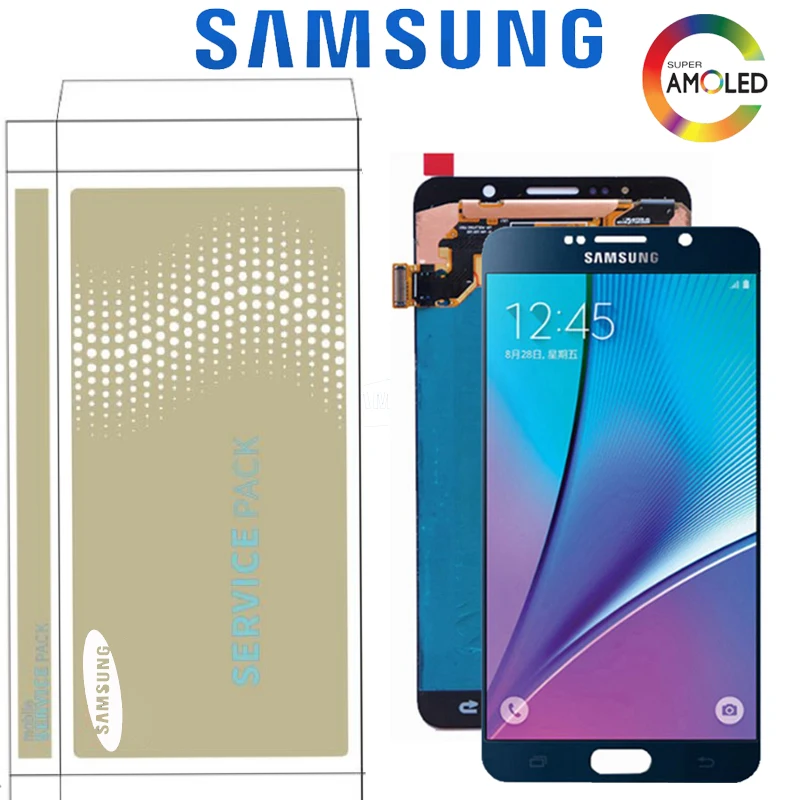 

Original 5.7'' AMOLED Replacement For SAMSUNG Galaxy Note 5 SM-N920F N920 N920F LCD Display With Touch Screen Digitizer Assembly
