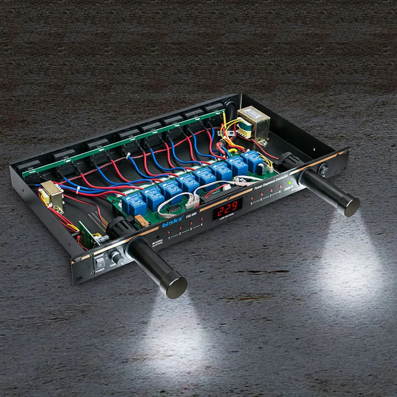 PSC 800 Secuencia de fuente de alimentación tira de potencia automática interruptor de protección efectiva para mejorar la estabilidad 8 Enchufe regulador de corriente|Audio escénico| - AliExpress