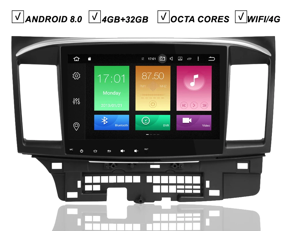 10 1 ''Car Android 8 0 DVD GPS плеер для MITSUBISHI LANCER автомобильная навигация Авто Raido BT Mirror Link