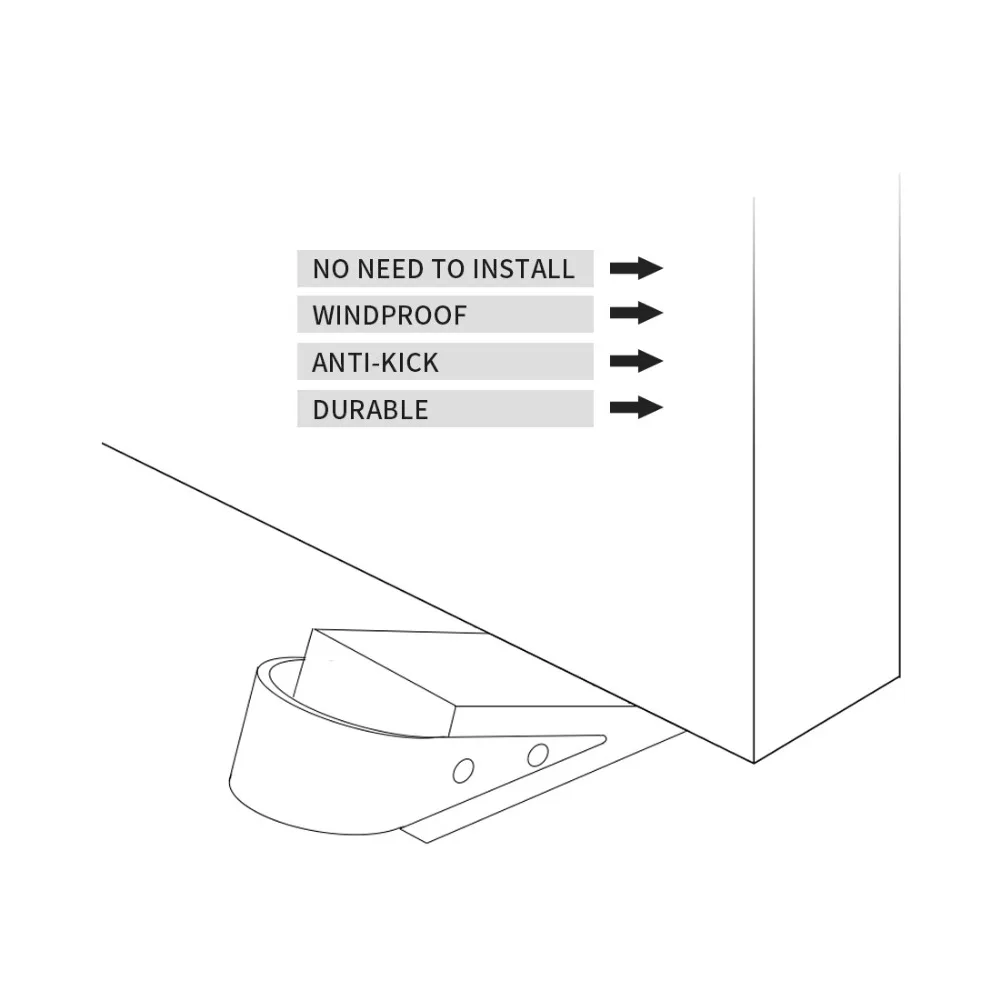 ANHO резиновый Фиксатор двери из нержавеющей стали для безопасности, утолщенный анти-столкновения, напольный дверной держатель, защита для детей, безопасный для дома и офиса