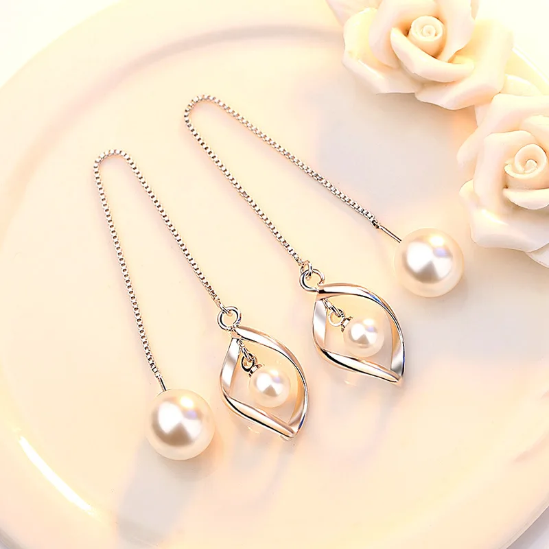 long drop earrings sterling silver jewelry (5)