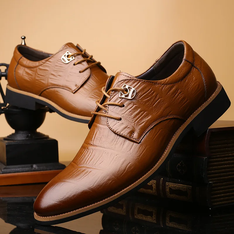 

Quality Genuine Leather Shoes Men Formal Dress Shoes 2021 Fall Lace up Business Wedding Shoes Decent Suit Office Shoes Man