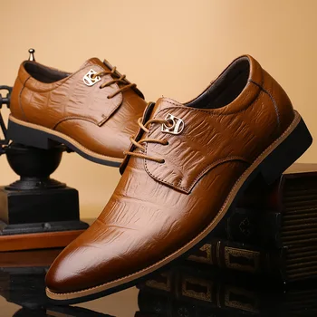 

Quality Genuine Leather Shoes Men Formal Dress Shoes 2021 Fall Lace up Business Wedding Shoes Decent Suit Office Shoes Man