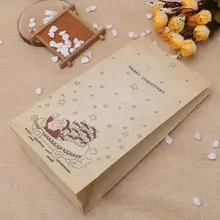 1/3/10 шт. Рождество крафт-бумаги Бумага сумки Xmas Tree Санта Клаус Бумага сумки вечерние конфеты печенье подарок сумка роскошный свадебный мешок