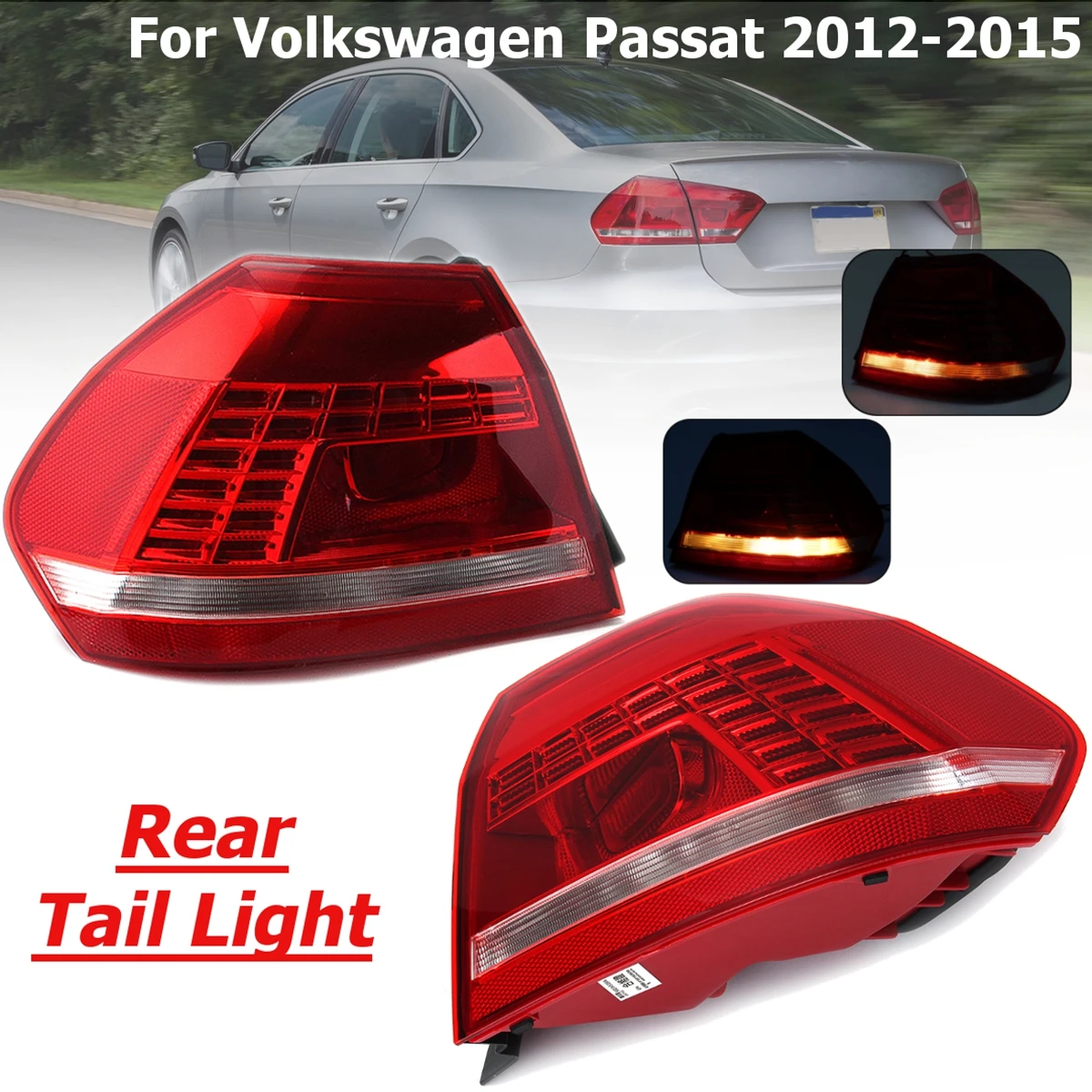 for Volkswagen Passat 2012 2015 for Halogen Tail Brake Light Rear Tail