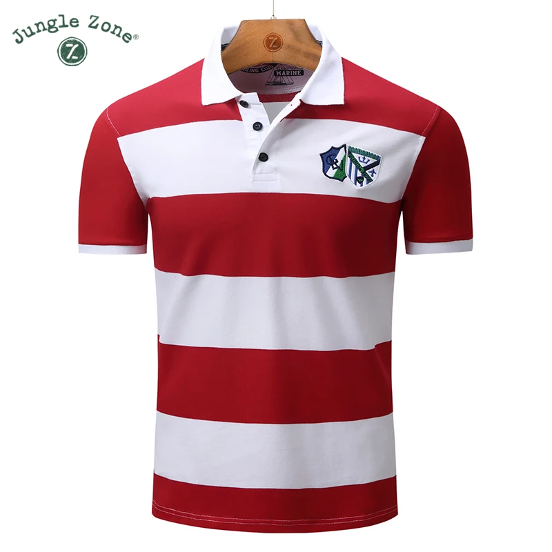 Europe large size Brand Men's POLO Shirts 3D embroidery