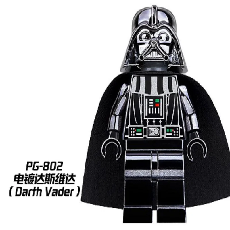 

Super Heroes Wars Chrom Darth Vader Mr. Glod Iron Man Deadpool C-3PO Vision Spiderman Building Blocks Bricks Kids Toy PG802