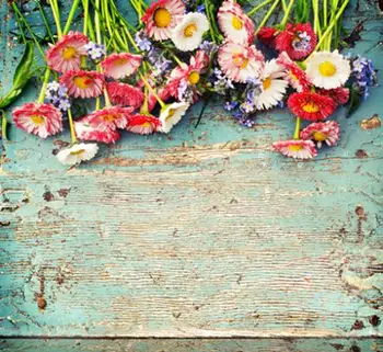 

LIFE MAGIC BOX Photography Backdrops Wooden Wall On Top Of The Flowers Background Cm-6538