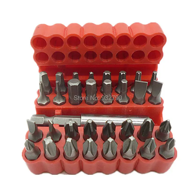

Security Tamper Proof Bit Set 33pcs Torq Torx Hex Star Spanner Tri Wing Magnetic Holder Screwdriver Bit Holder Torx Star Hex