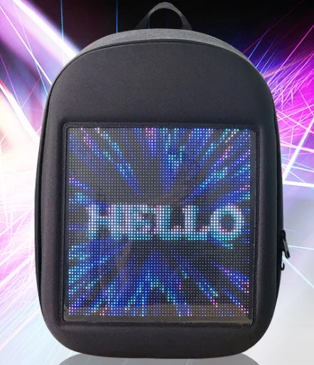 Wifi soft Led display moving led advertising backpack