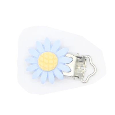 light blue Симпатичная форма цветка клипсы для соски chupetero DIY держатель для сосков аксессуары цепи пустышки застежки держатели аксессуары Diy - Цвет: light blue