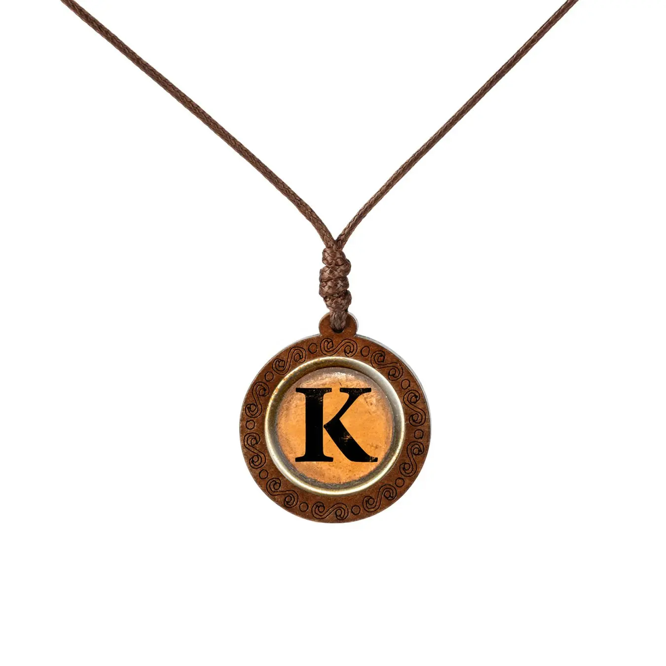 2019 New Arrival Glass Cabochon Letters Necklace Alphabets Wood Pendant Name Initial Men Women Fashion Jewelry | Украшения и