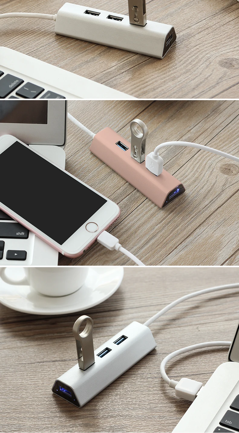 Acasis HS0063 Высокое качество Алюминий 5 Гбит/с USB 3,0 концентратор разветвитель адаптер Компьютерные аксессуары 4 USB3.0 концентратор порты высокая скорость USB3.0