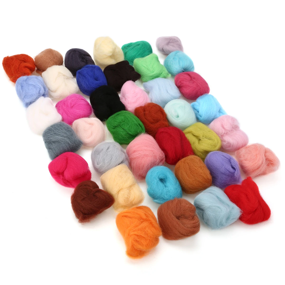 

New 40 Colors/Bag Felting Wool 3g Merino Wool Tops Fiber for Needlework DIY Multicolor Wool Needle Felting & Wet Felting