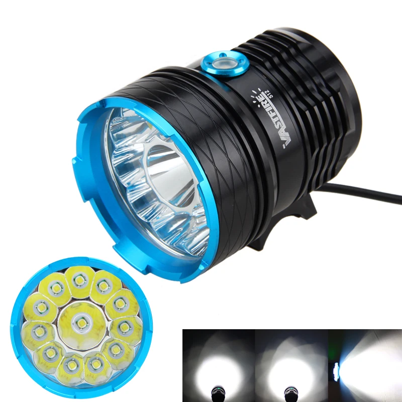 

Bright 40000lm Headlight 12xXM-L T6 Flashlight Torch 3 Modes Headlamp+8.4 V 16000 mAh Rechargeable Battery Pack +Charger