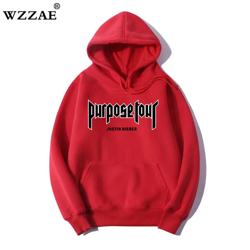 Very Good Quality Hip Hop Hoodies Fleece Men Streetwear Justin Bieber Purpose Tour Hoodies Sweatshirts Men And Women 2018 New
