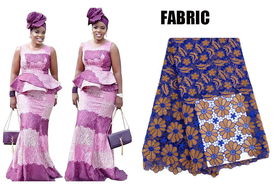 Африканский Базен Riche кружевные платья для женщин Vestidos вечерние Большие размеры женский Африканский вышитый топ и юбка наборы одежды XG031