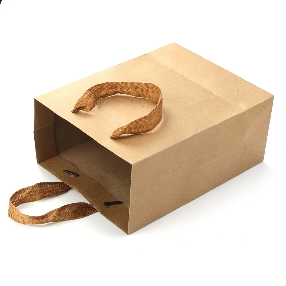 

10PCS/lot kraft paper bag with handle wedding party bag Fashionable cloth shoes gift paper bags Multifunction Wholesale