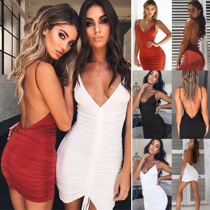 

2018 Summer New Style Fashion Women's Casual Bandage Bodycon Sleeveless Evening PartyClub Short Mini Dress