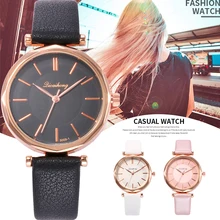 Brand Luxury Watch Women Quartz Leather Gold Wristwatches Women