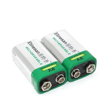 

2pcs/lot Etinesan 250mAh 9v nimh Rechargeable 9 Volt Ni-MH Batteries long lasting