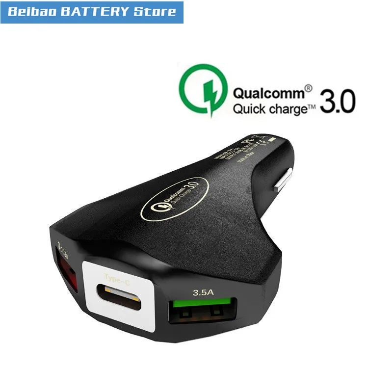 

Car charger Vehicle Charging Intelligent QC3.0 Fast Charging 3usb Vehicle Charging 7A Multifunctional Vehicle Charger