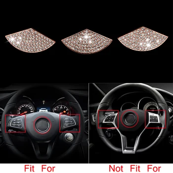 

Zinc Alloy Diamond Style Steering Wheel Decoration Trim Cover For Benz A B Class 15-17 & CLA GLA Class 15-17