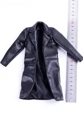 1/6 весы наказать для мужчин t дядя TMS004 черный кожаный пальто модель для 12 ''солдат фигурку