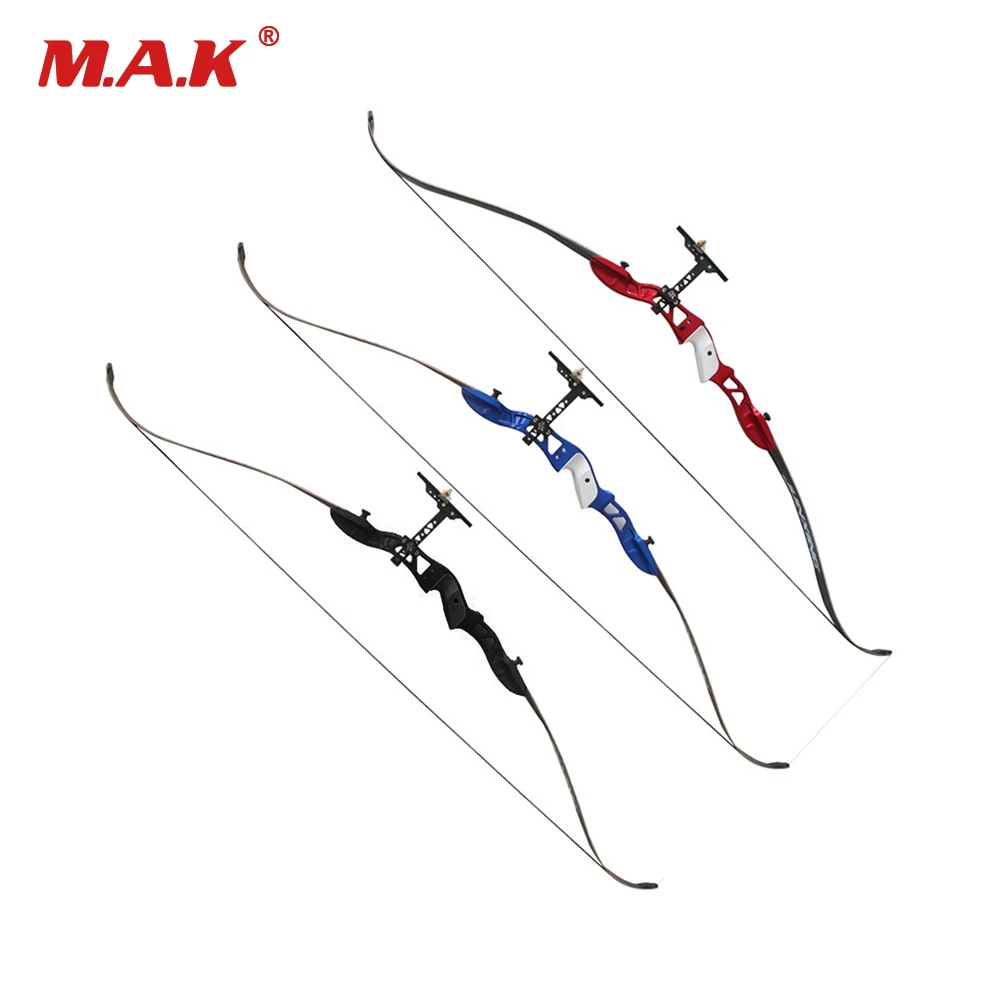 20 36Lbs American Hunting Bow Recurve Bow in Black/Red/Blue Archery with Sight and Arrow Rest