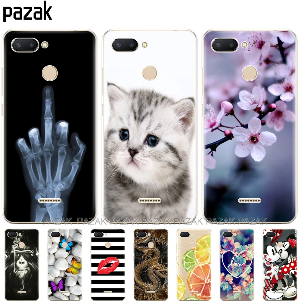 

silicone case for Xiaomi Redmi 6 Cases Full Protection Soft tpu Back Cover Phone shell For Xiaomi Redmi6 bumper hongmi 6 Coque