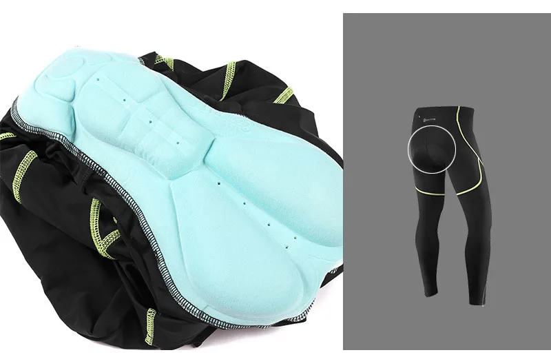 Мужские компрессионные длинные штаны Outto с 3D гелевой подкладкой для велоспорта, Длинные дышащие штаны для езды на велосипеде