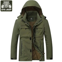 AFS JEEP 2017 Jacke Männer Windjacke Outwear Männer Jacken Beiläufige Lose Mit Kapuze Kragen Taschen Herren Bomber Jacken Mäntel hombre