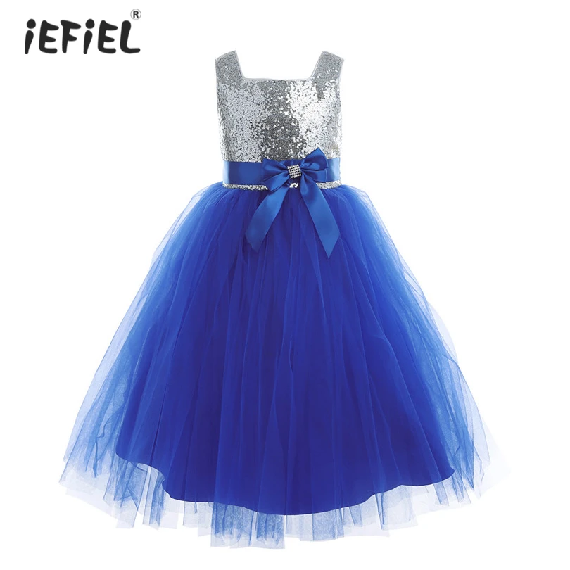 blue child bridesmaid dresses
