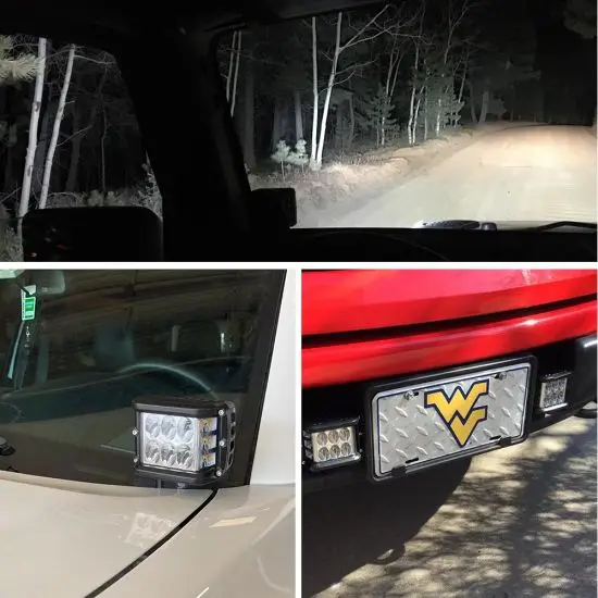 2018-Free-Sample-Strobe-Square-3inch-LED-Work-Light-Waterproof-Four-Color-3000K-6500K-White-Yellow-LED-Fog-Light