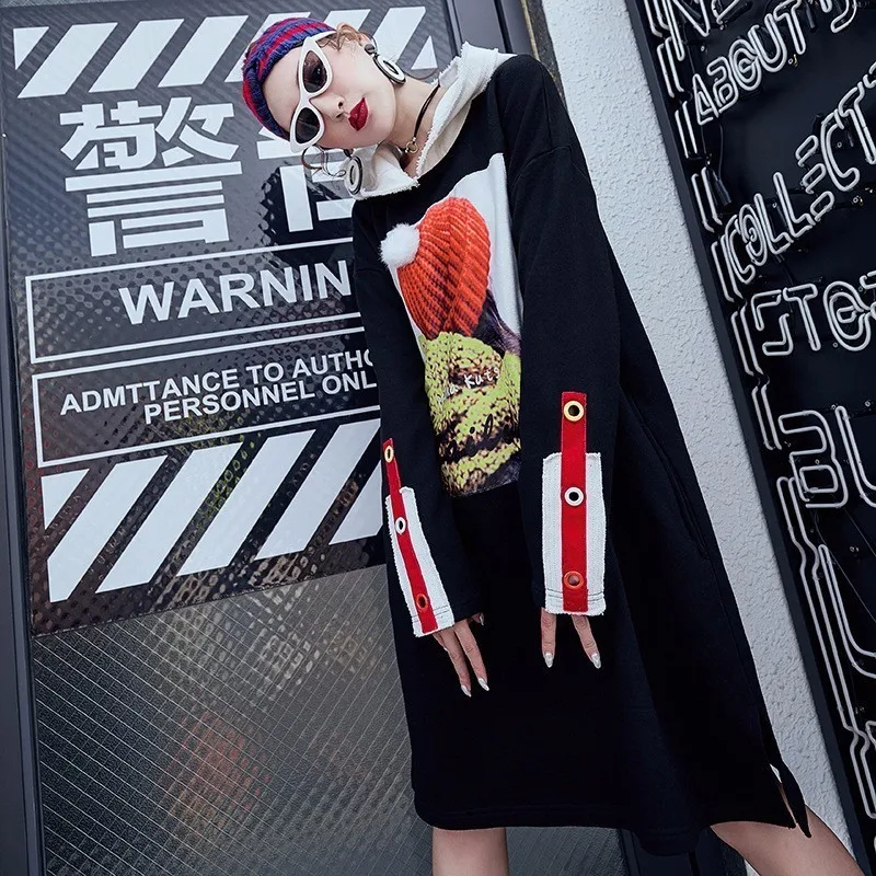 Шикарные женские платья Max LuLu в Корейском стиле уличная одежда панк зимние