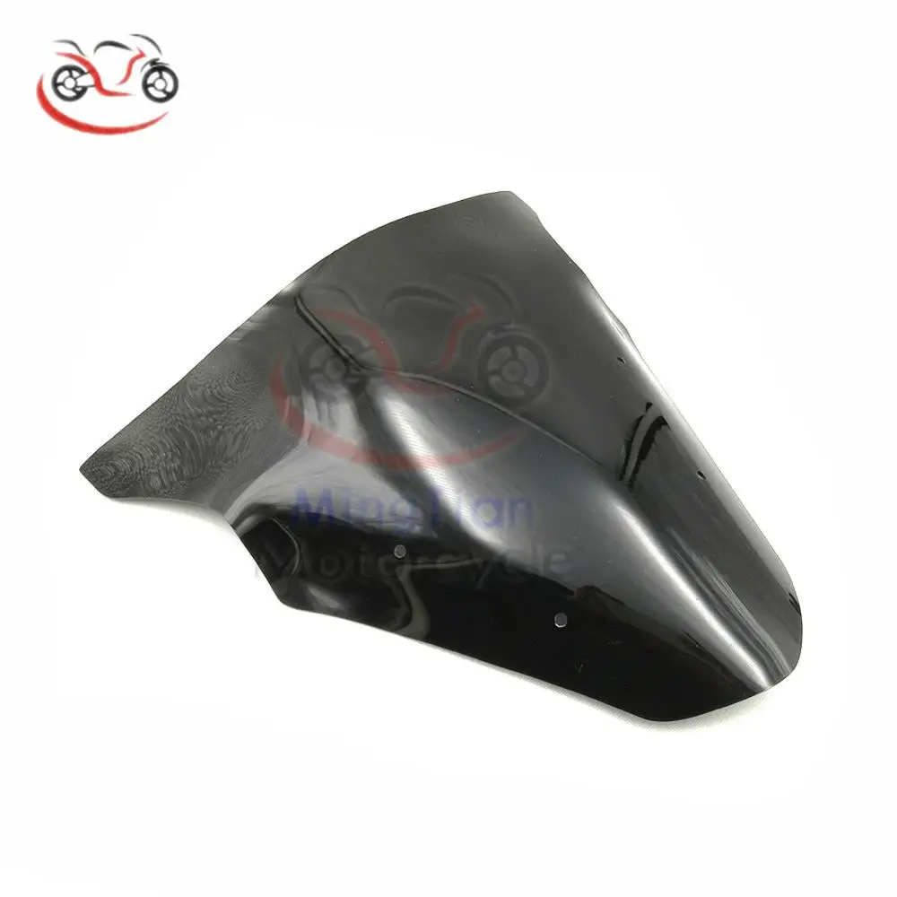 Motorbike Double Bubble WindScreen Windshield Wind Deflectors Motorcycle screen Airflow Fit For Kawasaki Ninja 650 ER6F 12-16 Black