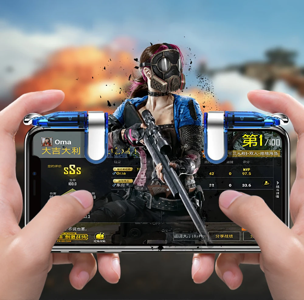 

M7 Gaming Trigger For PUBG Gamepad Mobile Control Shooting Game Fire Buttons L1 R1 for Android IOS Smart Phone Joystick