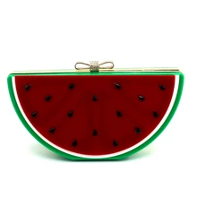 Bolsa Women Leather Handbags 2016 Rushed Day Clutches Single Chains Bolsos New European Lovely Fruit Shape Watermelon Bag Hand