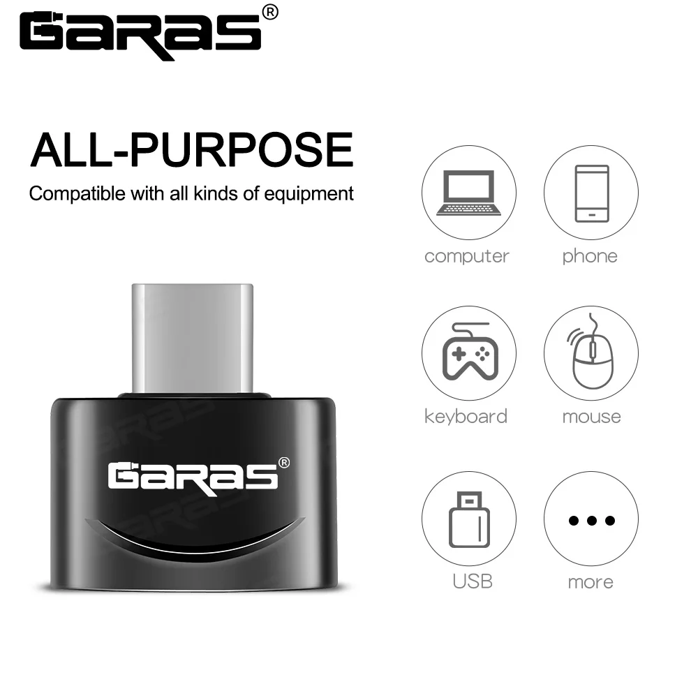 GARAS OTG type-C/usb type C адаптер типа OTG-C конвертер для samsung S8 для MacBook серии usb-type C OTG Micro usb адаптер