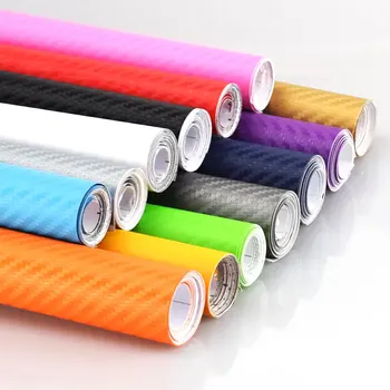 

127cmX30cm Car-Styling 3D Auto DIY Car Carbon Fiber Vinyl Wrap Film Motorcycle Car Vehicle And Decals Sheet Roll Car Accessories
